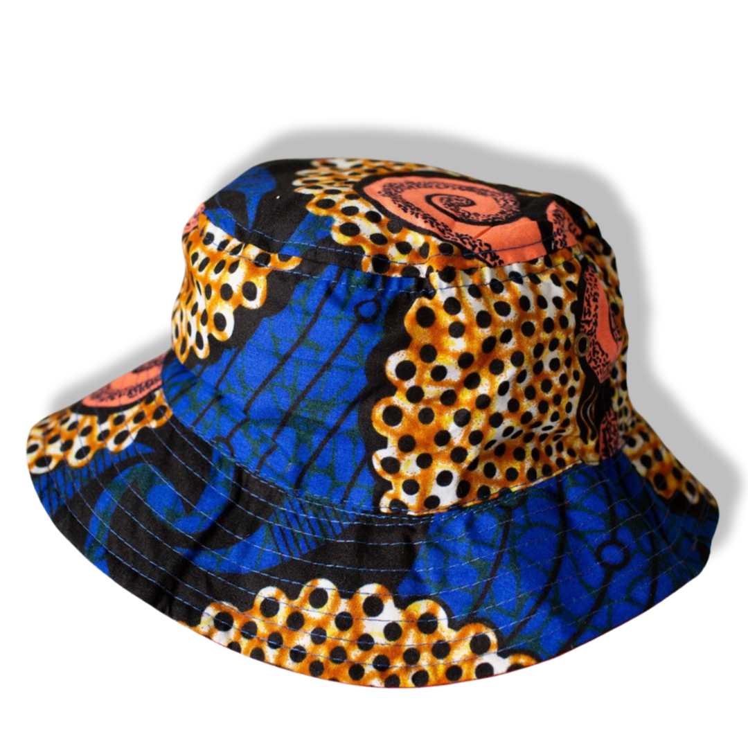 Reversible Bucket Hat – Ankara Print x KC Signature Red